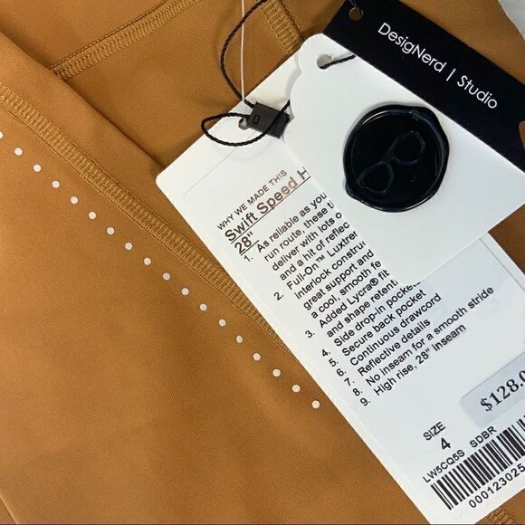 LULULEMON SWIFT SPEED HIGH-RISE TIGHT 28 SPICED BRONZE WOMEN SIZE 4 LEGGINGS NEW - Picture 7 of 10